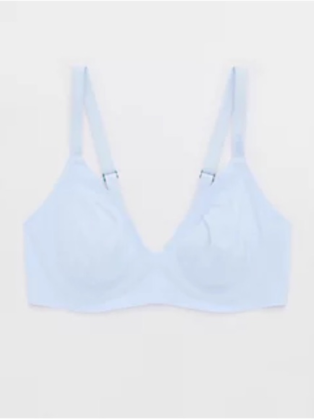 NWT Aerie Smoothez Unlined Plunge bra, Eyelet Blue, 34C